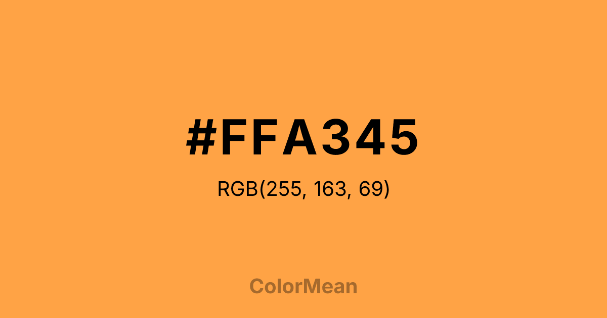 #FFA345 color swatch