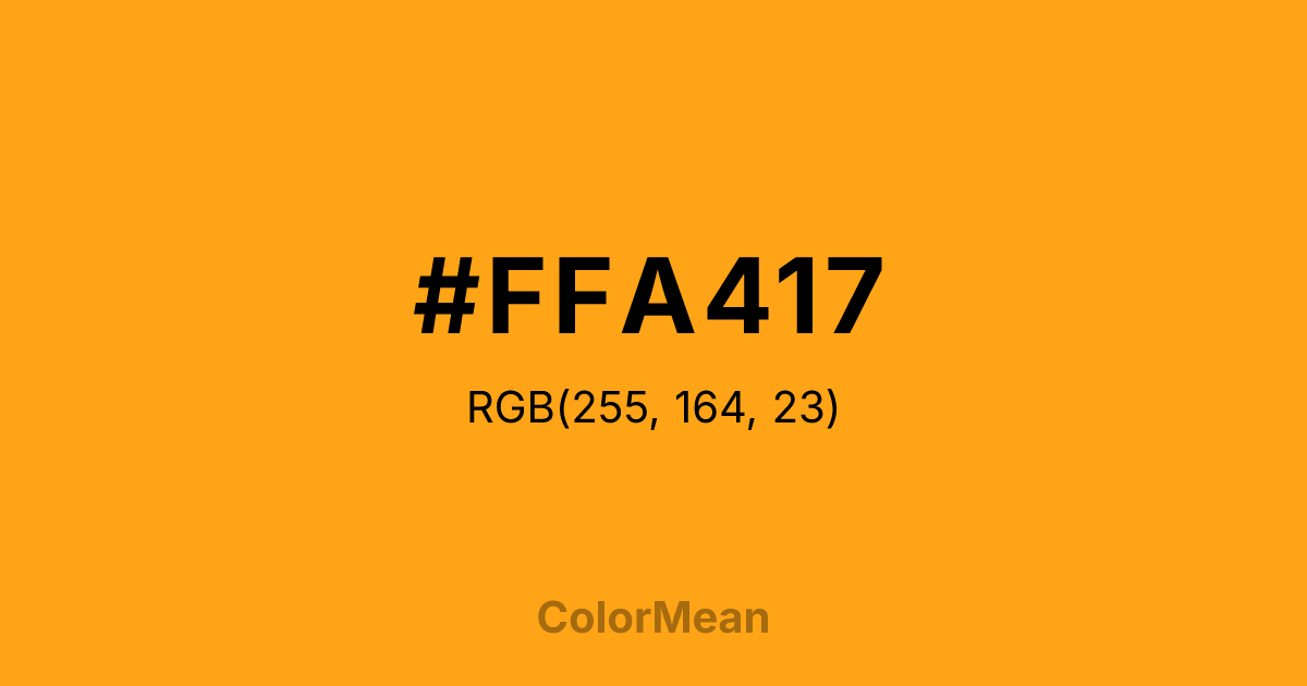#FFA417 color swatch