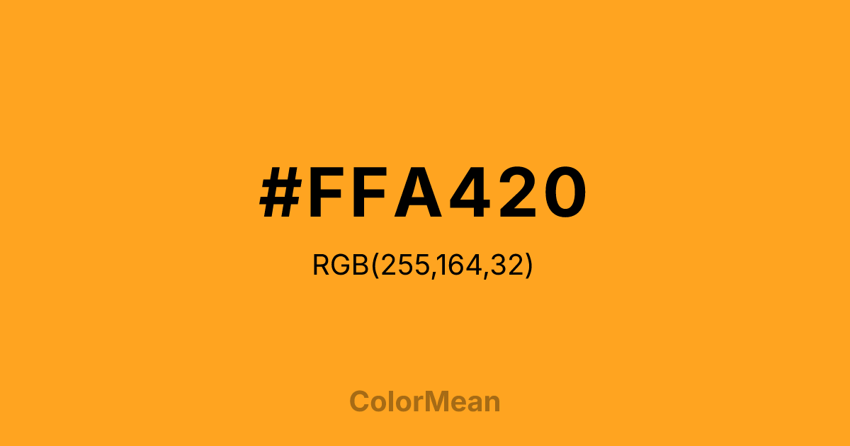 #FFA420 color swatch