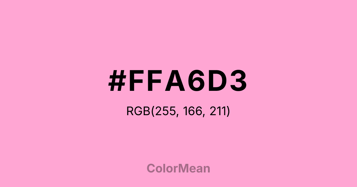 #FFA6D3 color swatch