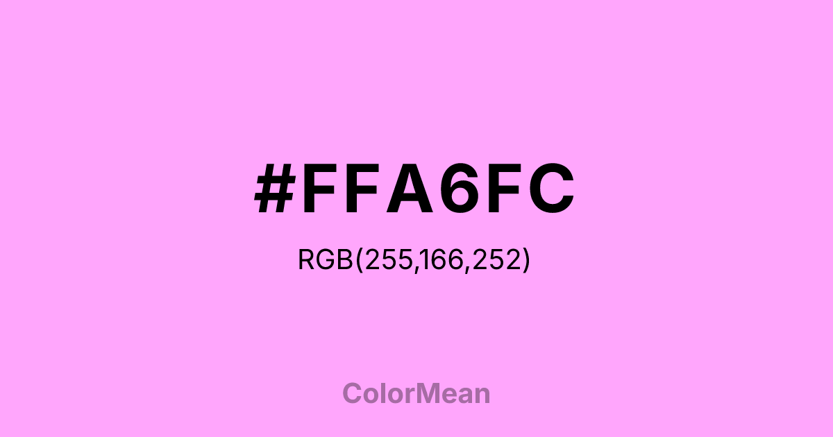 #FFA6FC color swatch
