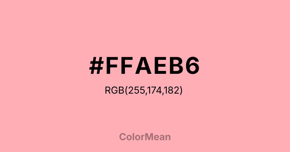 #FFAEB6 color swatch
