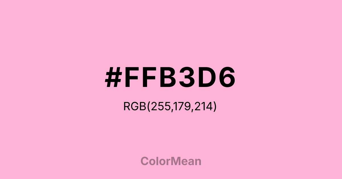 #FFB3D6 color swatch