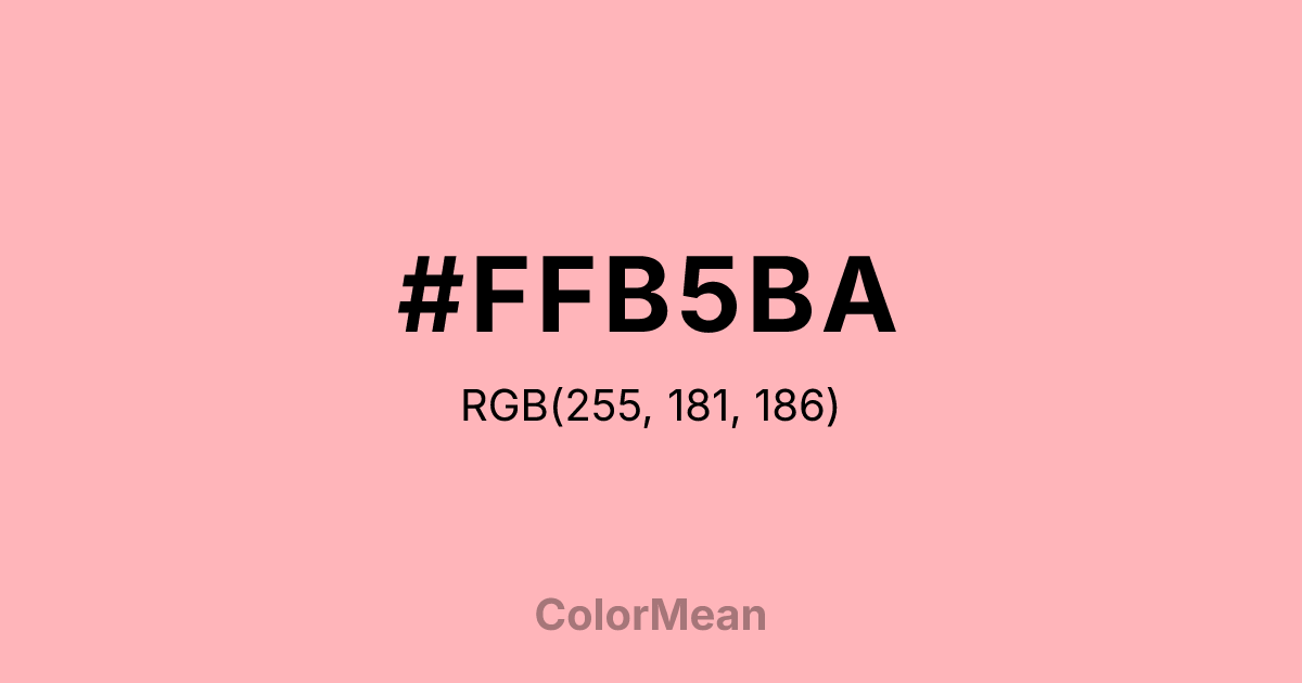 #FFB5BA color swatch