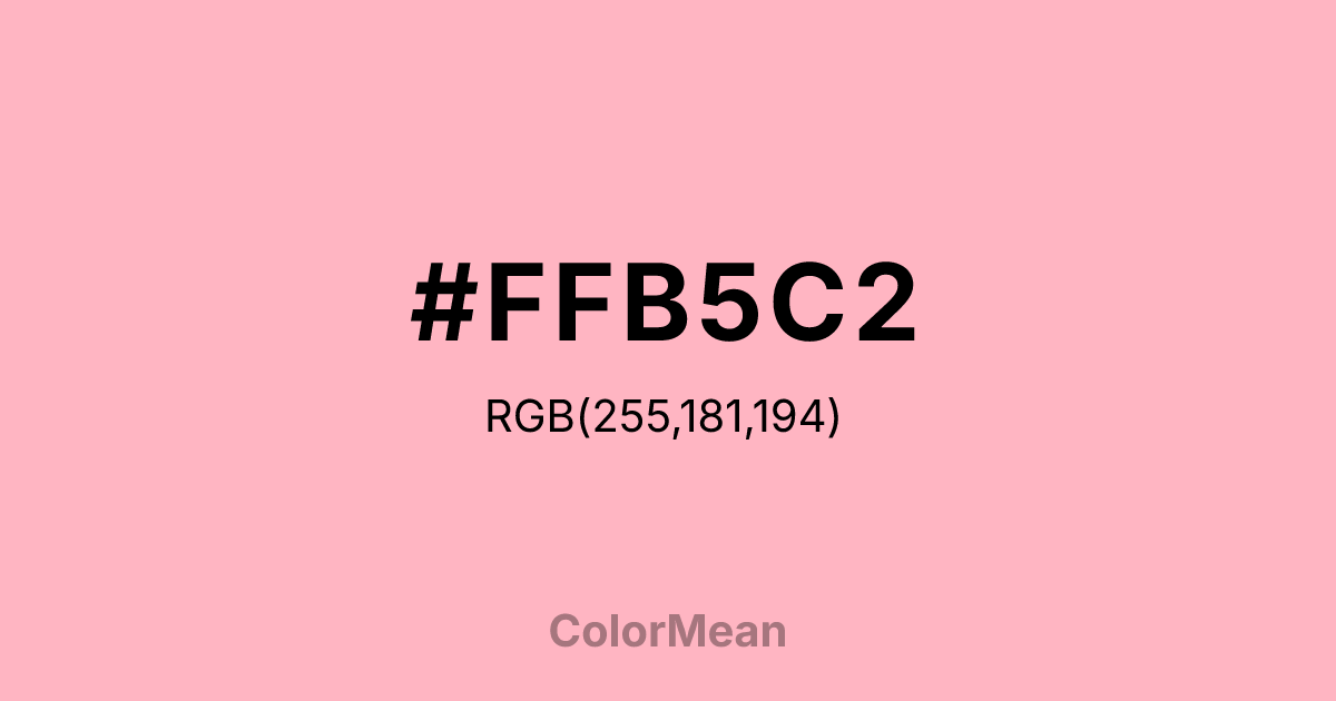 #FFB5C2 color swatch