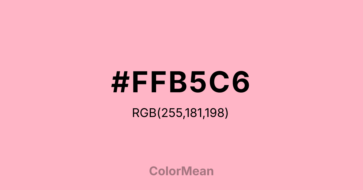 #FFB5C6 color swatch