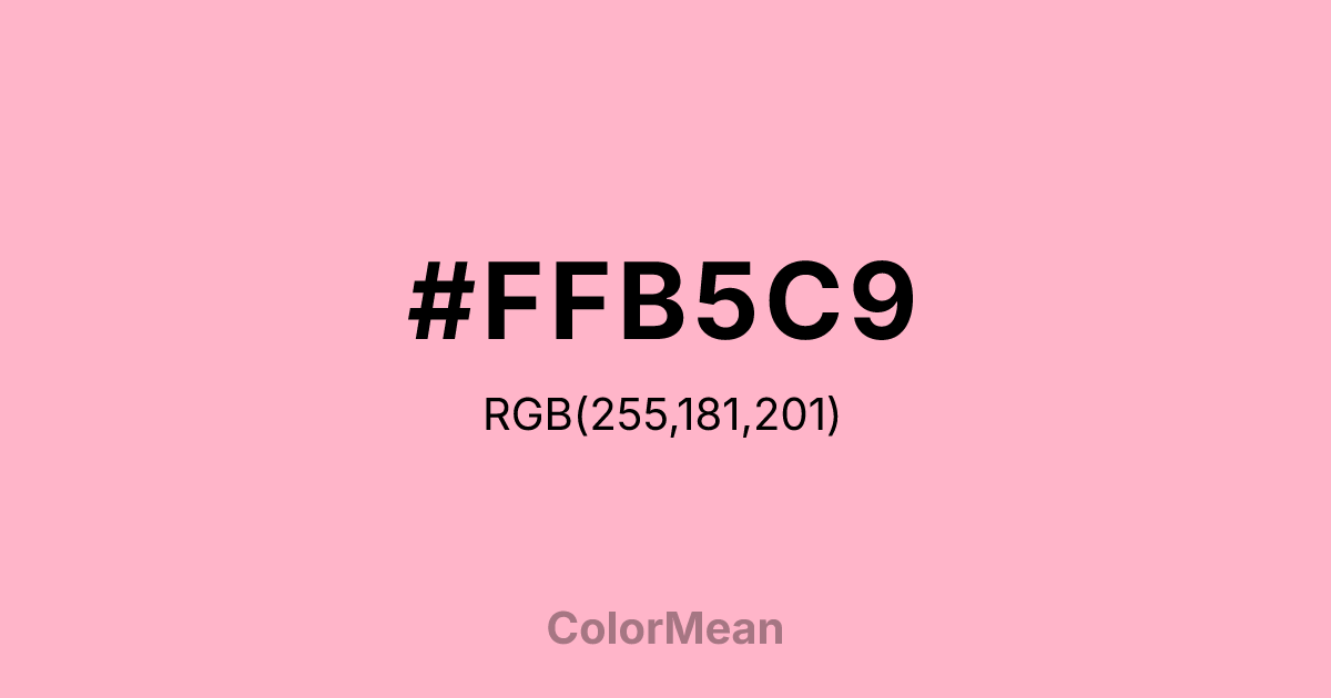 #FFB5C9 color swatch