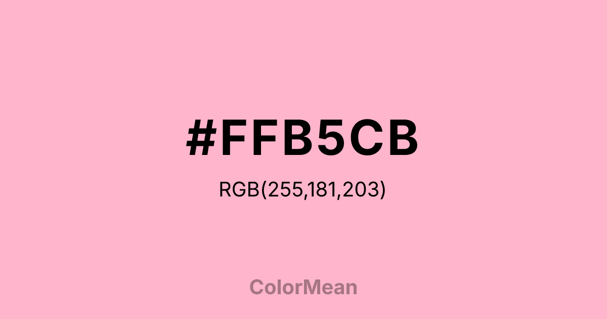 #FFB5CB color swatch