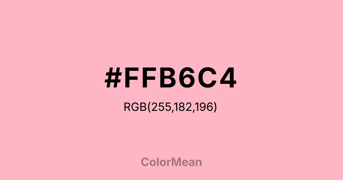 #FFB6C4 color swatch