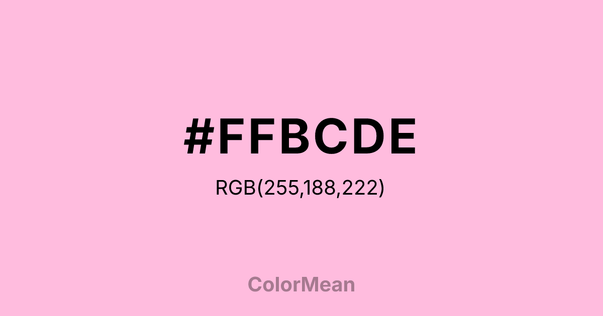 #FFBCDE color swatch