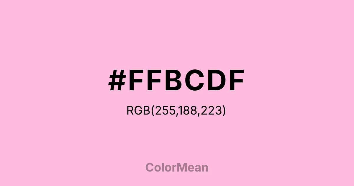 #FFBCDF color swatch