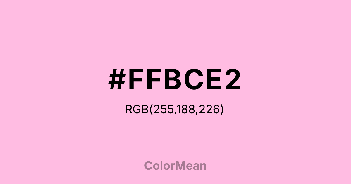 #FFBCE2 color swatch