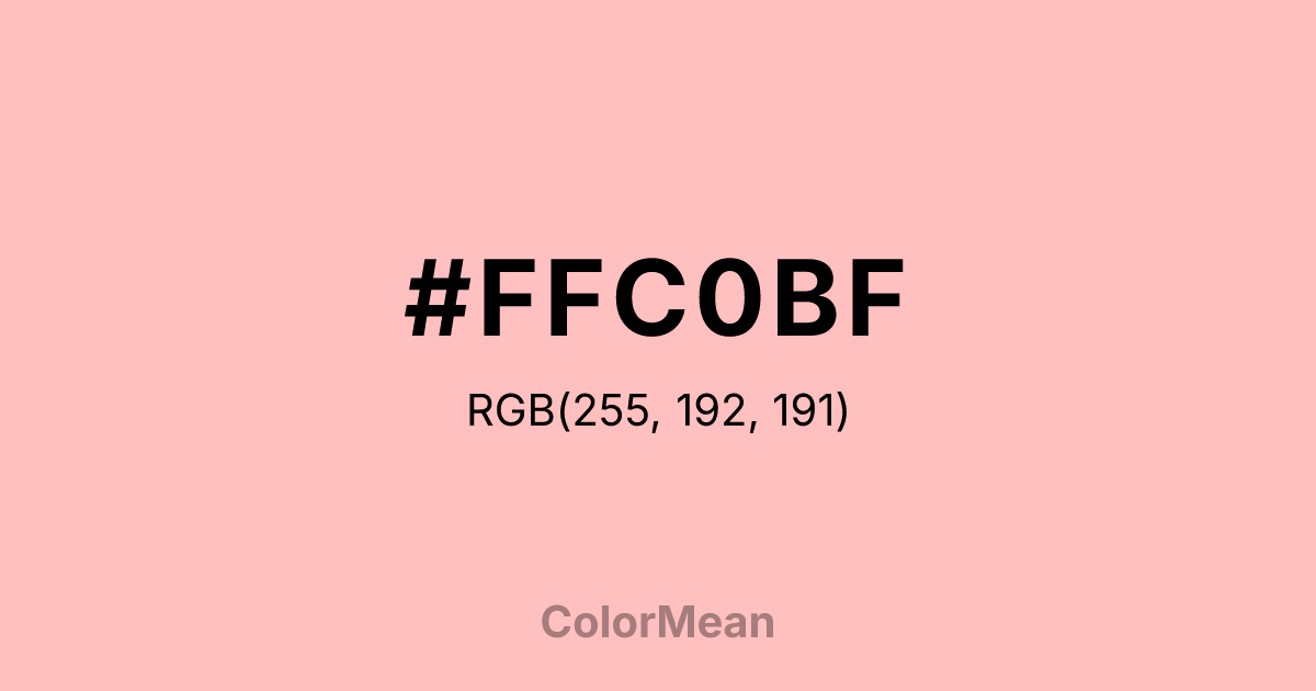 #FFC0BF color swatch