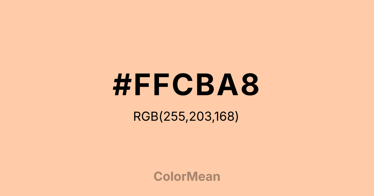 #FFCBA8 color swatch