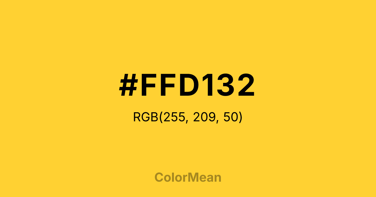 #FFD132 color swatch