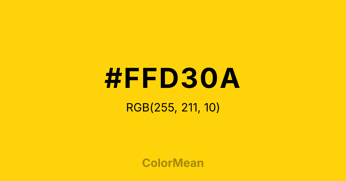#FFD30A color swatch