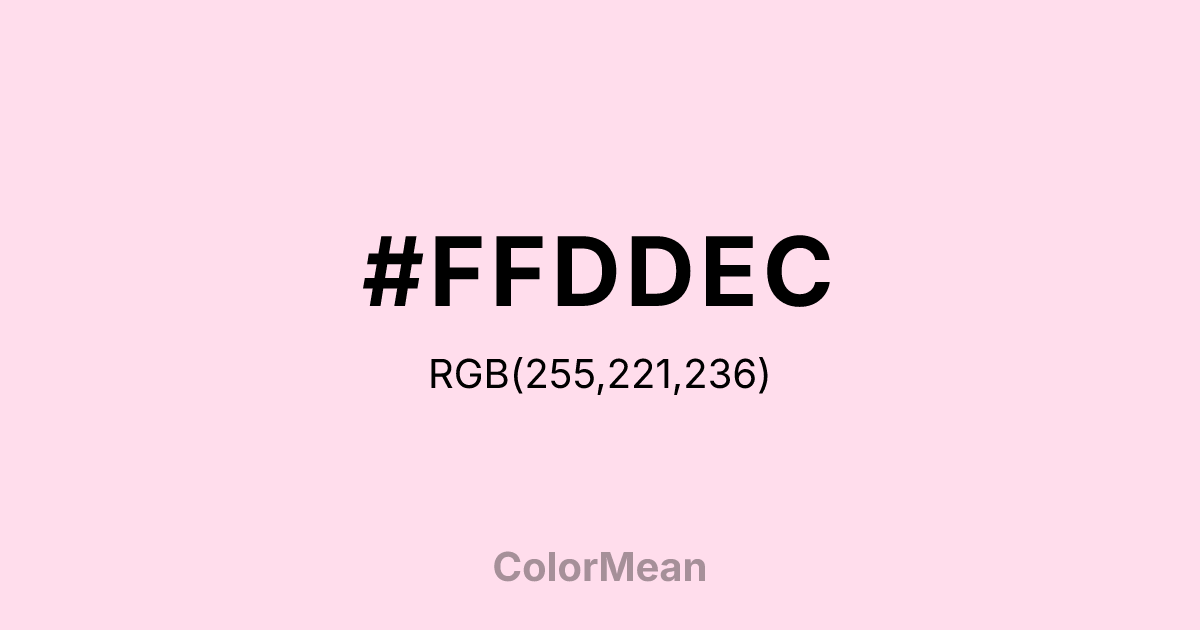 #FFDDEC color swatch
