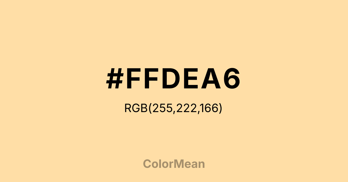 #FFDEA6 color swatch
