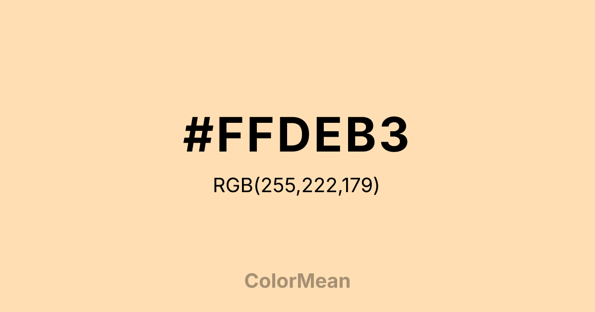 #FFDEB3 color swatch
