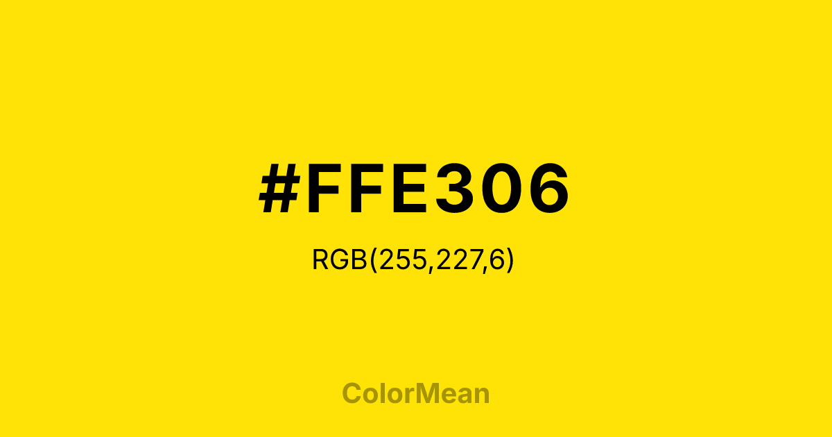 #FFE306 color swatch