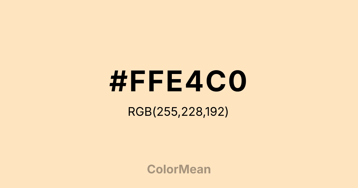 #FFE4C0 color swatch