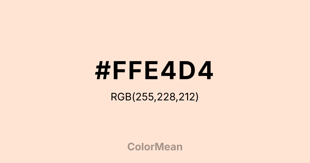 #FFE4D4 color swatch