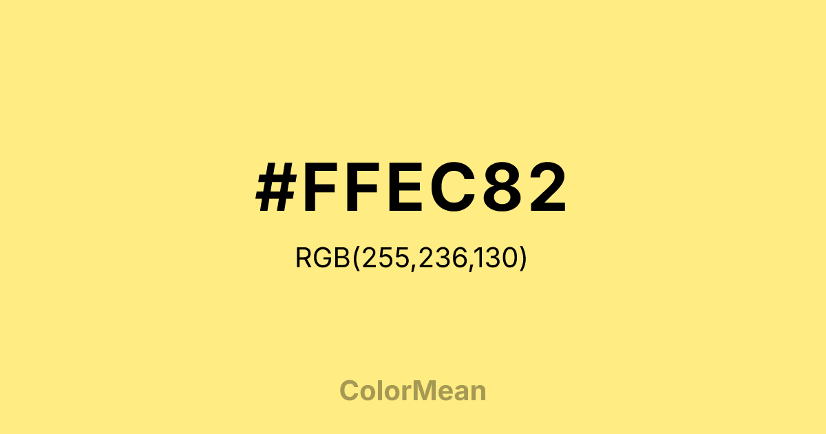 #FFEC82 color swatch