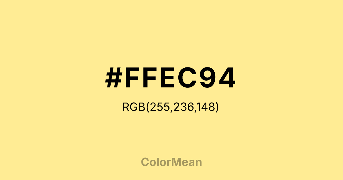 #FFEC94 color swatch