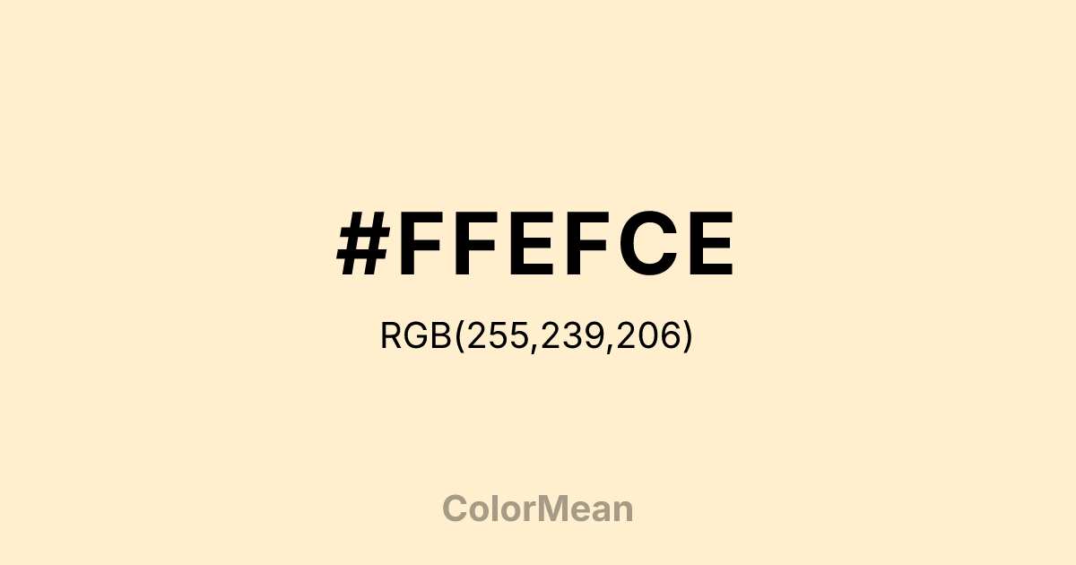 #FFEFCE color swatch