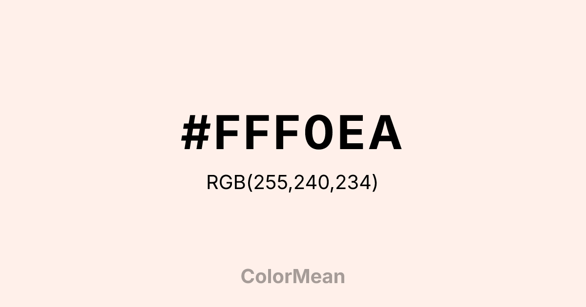 #FFF0EA color swatch