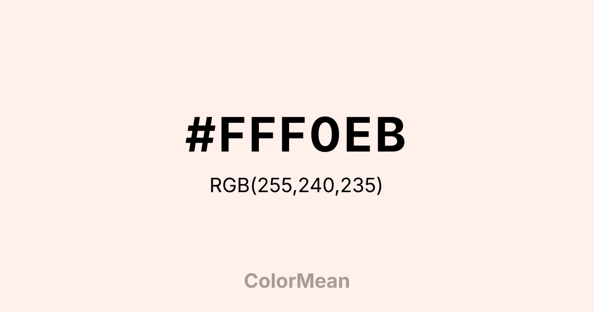#FFF0EB color swatch