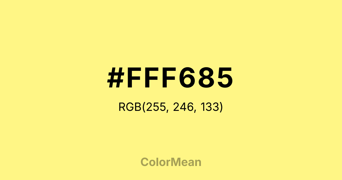 #FFF685 color swatch