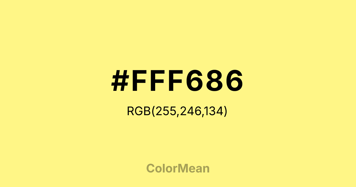 #FFF686 color swatch