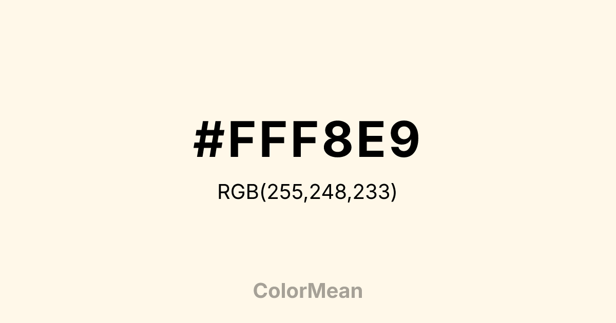 #FFF8E9 color swatch