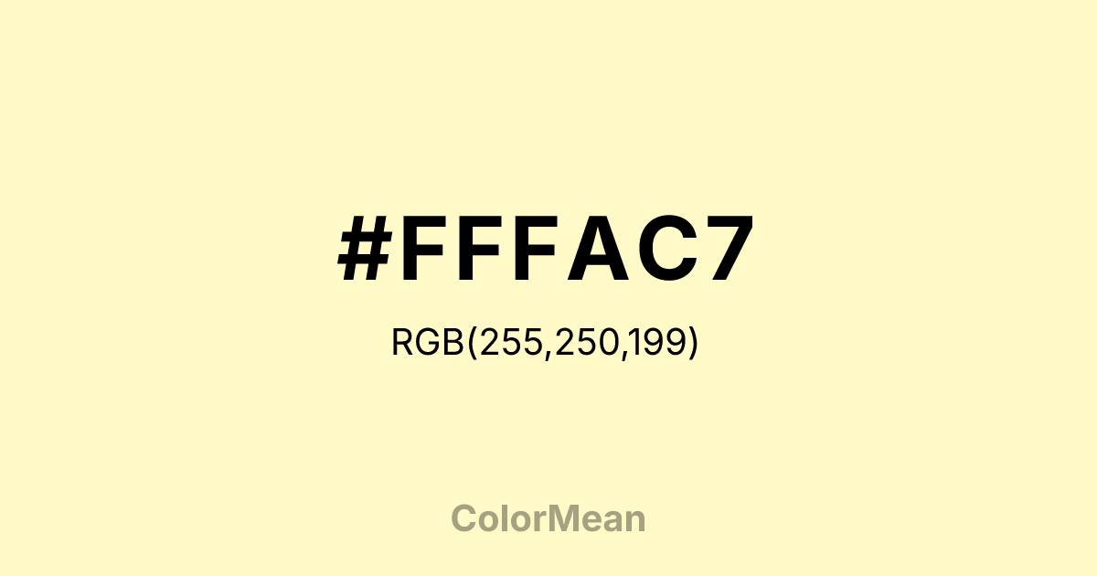 #FFFAC7 color swatch