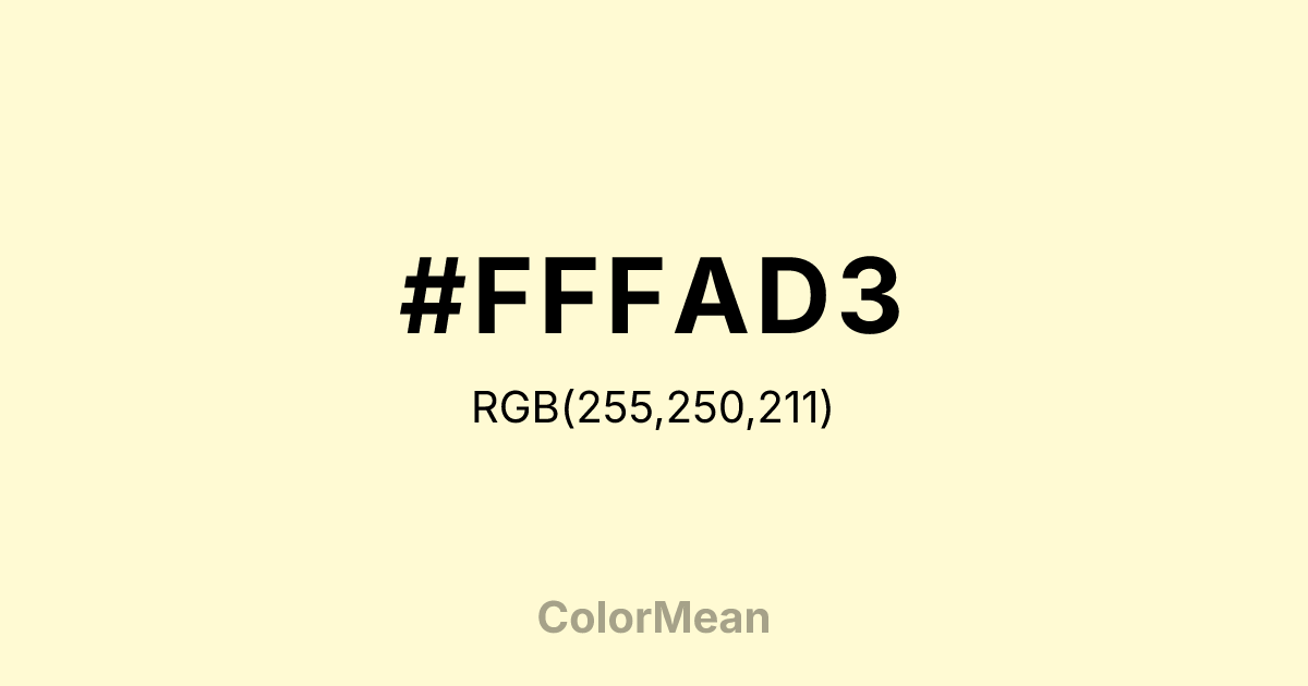 #FFFAD3 color swatch