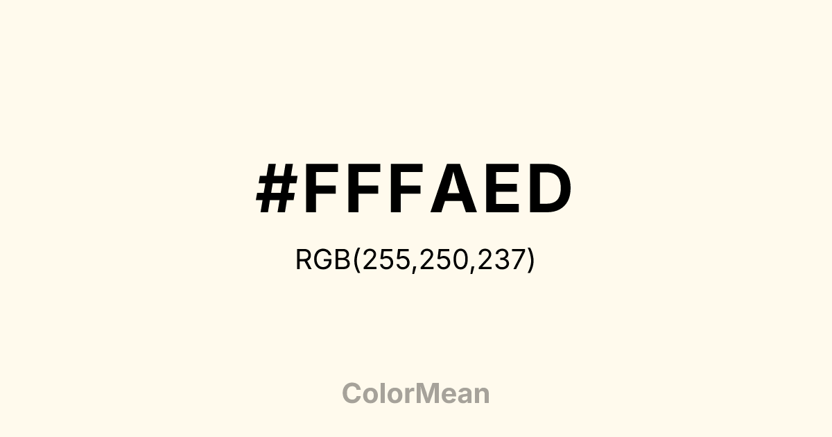 #FFFAED color swatch