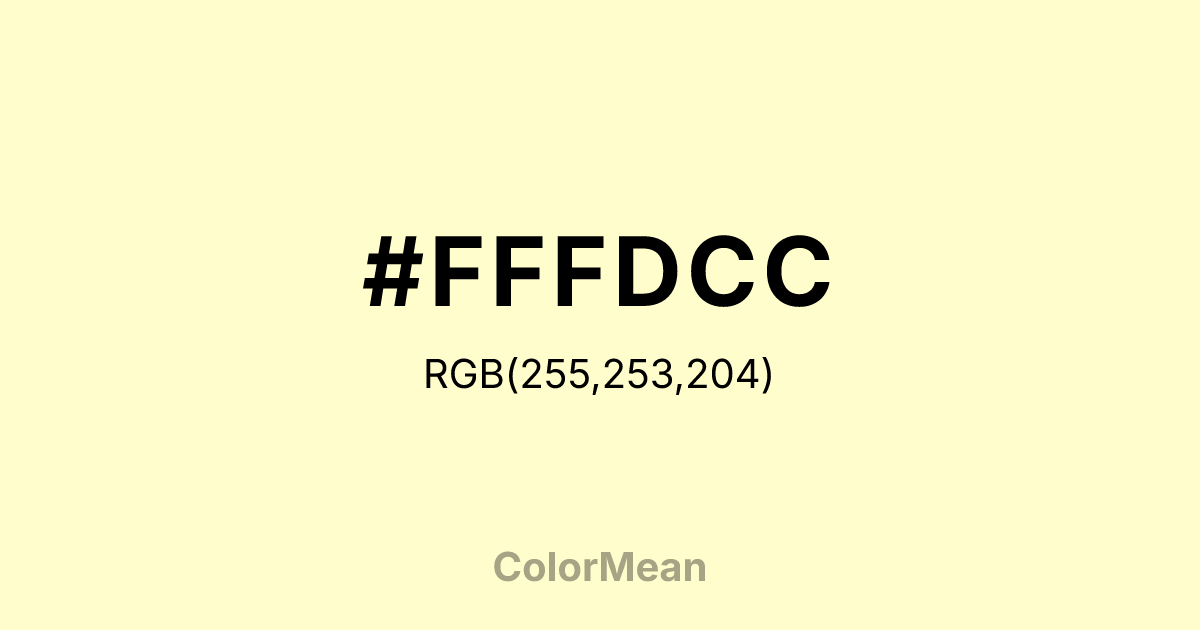 #FFFDCC color swatch