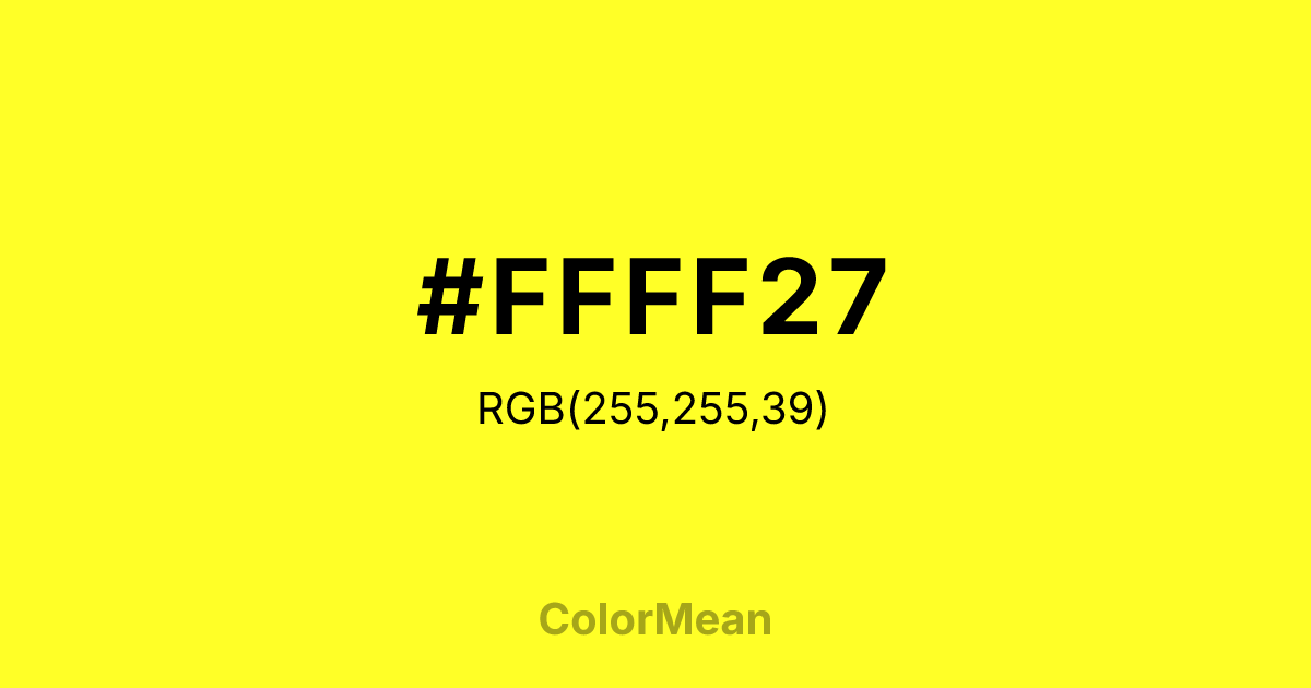 #FFFF27 color swatch