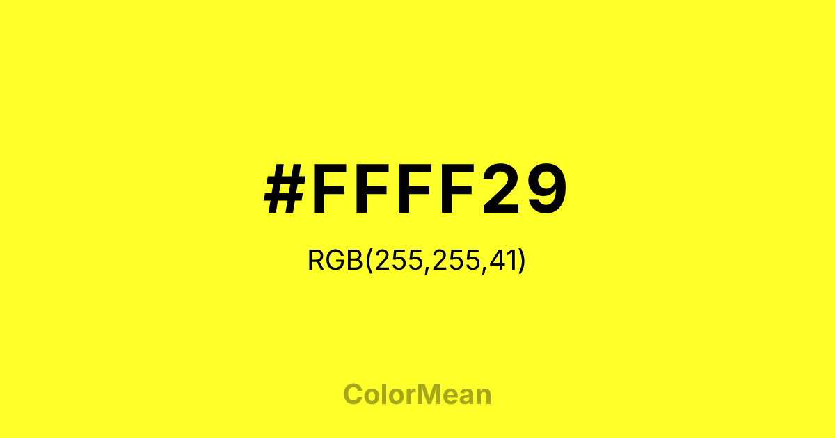 #FFFF29 color swatch