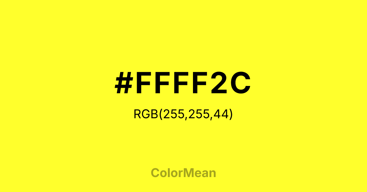 #FFFF2C color swatch
