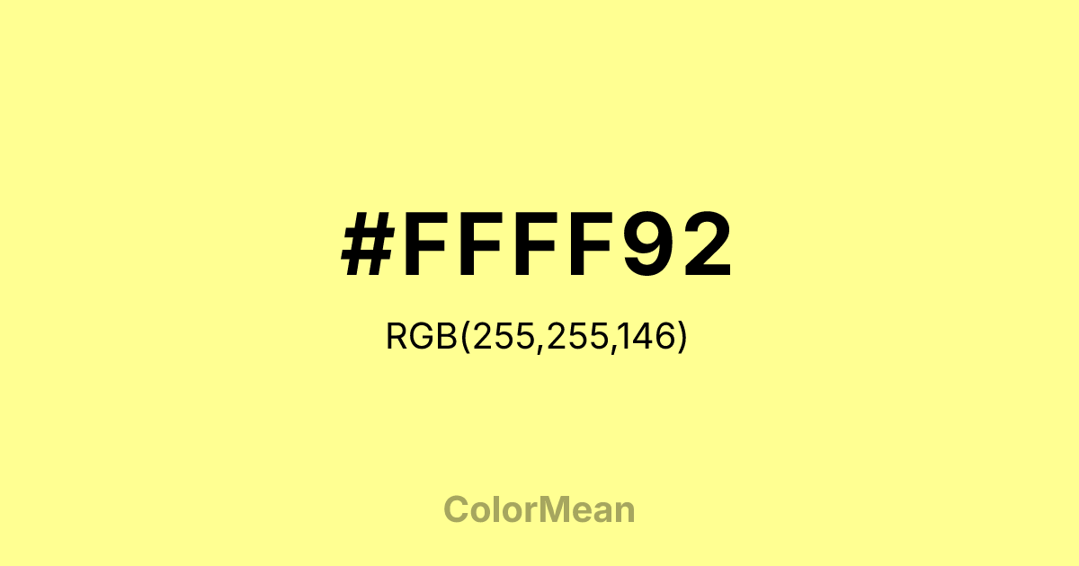#FFFF92 color swatch