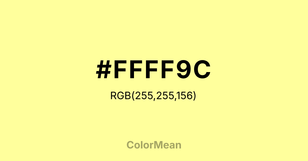 #FFFF9C color swatch