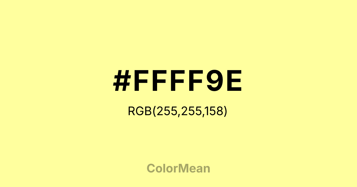 #FFFF9E color swatch