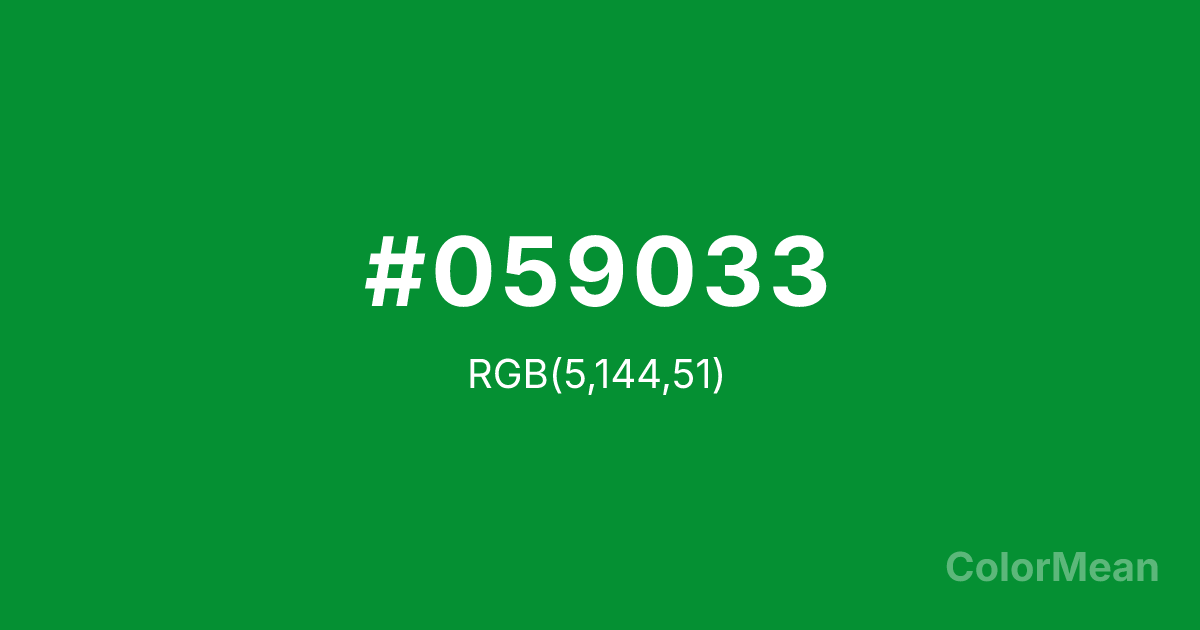 Color swatch image showing North Texas Green (#059033) with RGB(5,144,51) values