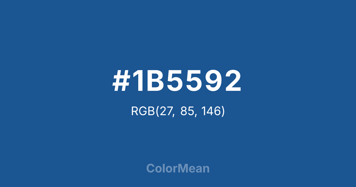 Color swatch image showing #1B5592 with RGB(27,85,146) values
