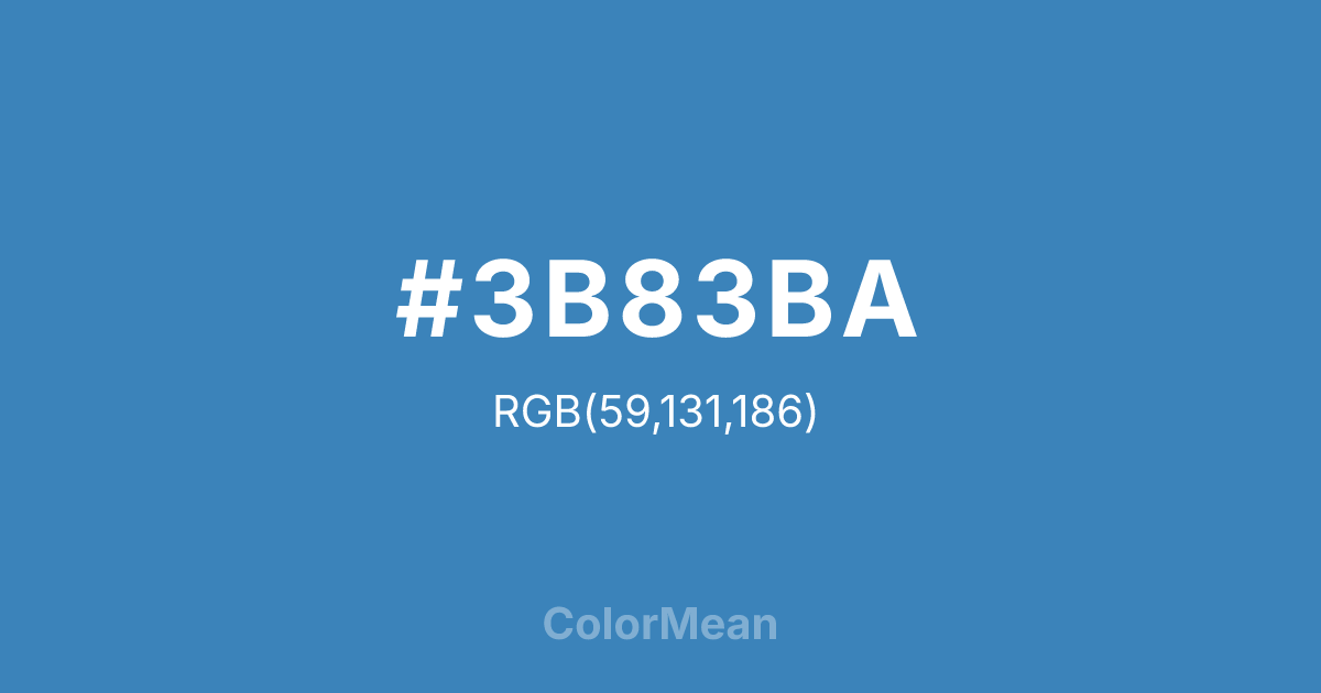Color swatch image showing #3B83BA with RGB(59,131,186) values