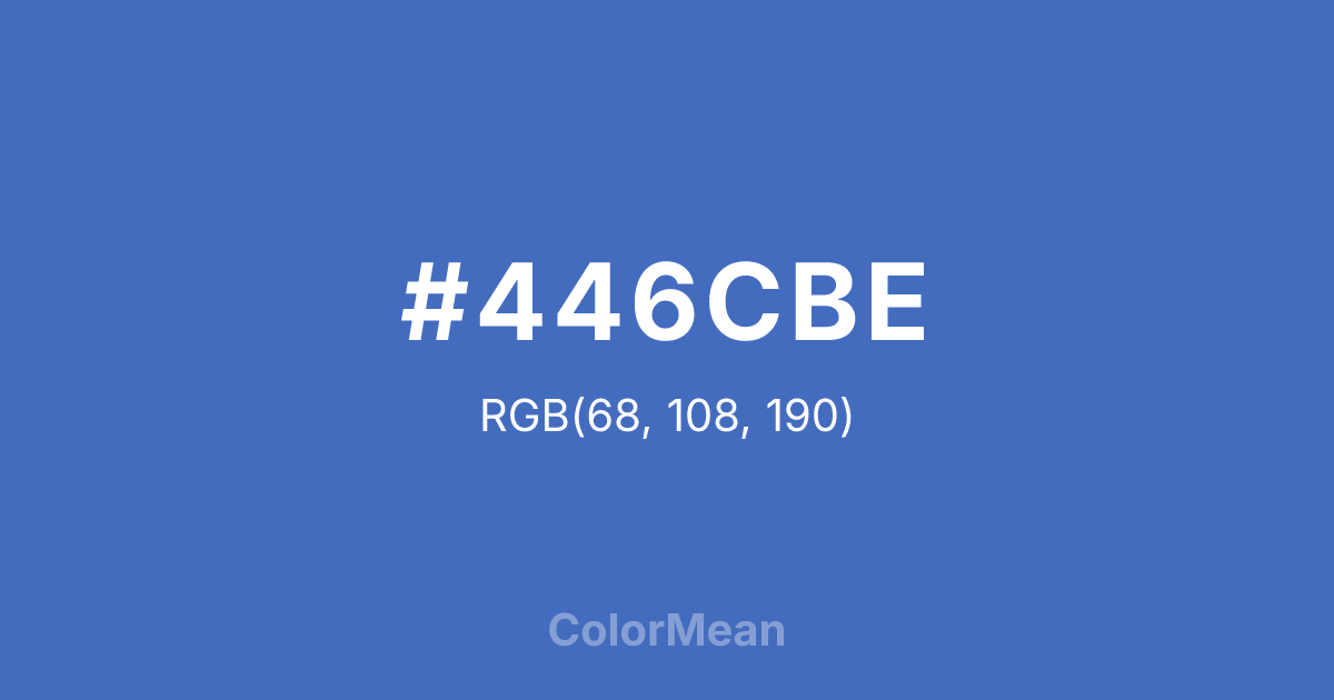 Color swatch image showing #446CBE with RGB(68,108,190) values
