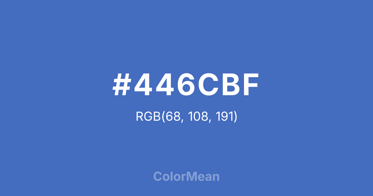 Color swatch image showing #446CBF with RGB(68,108,191) values