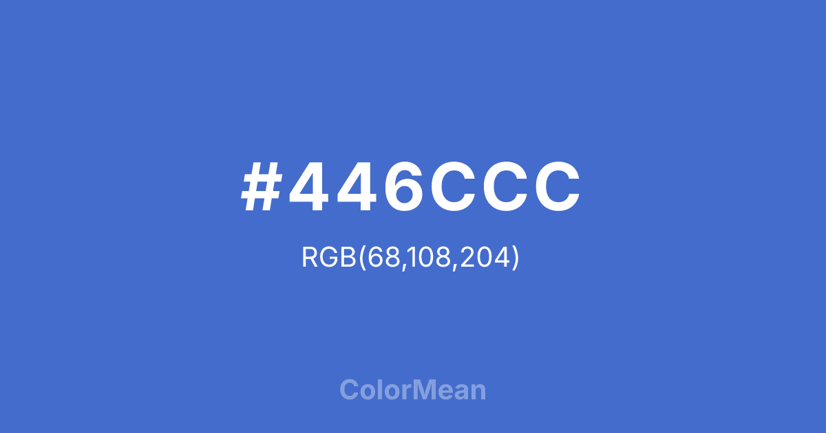 Color swatch image showing #446CCC with RGB(68,108,204) values